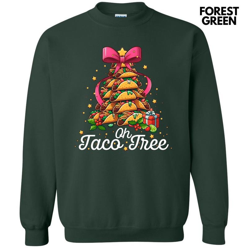 Taco Christmas Tree Sweatshirt 'NLB' Shirt Hoodie | PrintMintTees.com