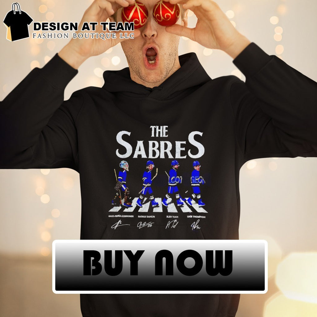 Tage Thompson Rasmus Dahlin Alex Tuch Ukko-Pekka Luukkonen Buffalo Sabres Hockey Abbey Road signatures shirt