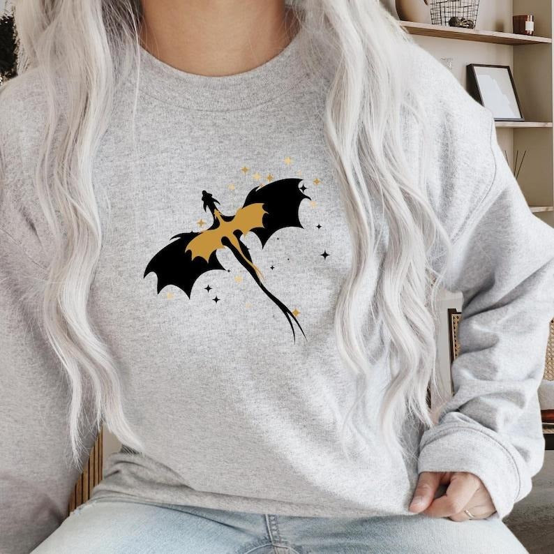 Tairn Adarna, Basgiath Fourth Wing Sweatshirt, Book Lover, Book Outfit, Book Club, Empryean Hoodie, Librarian, Cute...