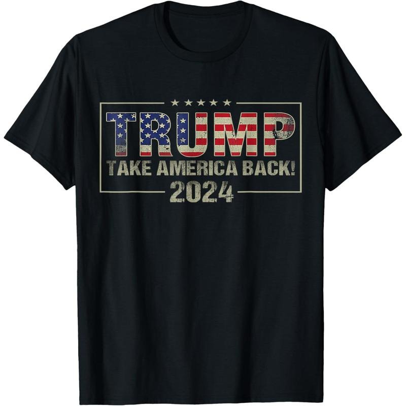 Take America Back American Flag Trump 2024 Men Women Gifts T-Shirt made in usa Hoodie Sweatshirt | PrintMintTees.com