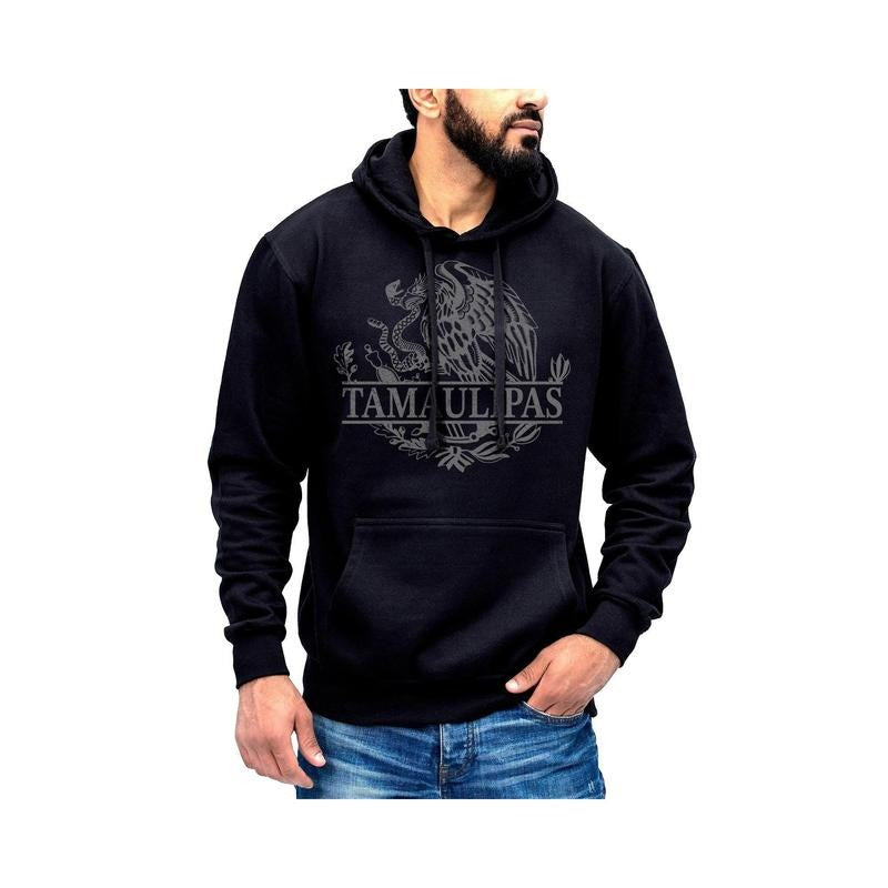 Tamaulipas Mexico Eagle Emblem Hoodie Sweatshirt Cotton Fabric Shirt | PrintMintTees.com