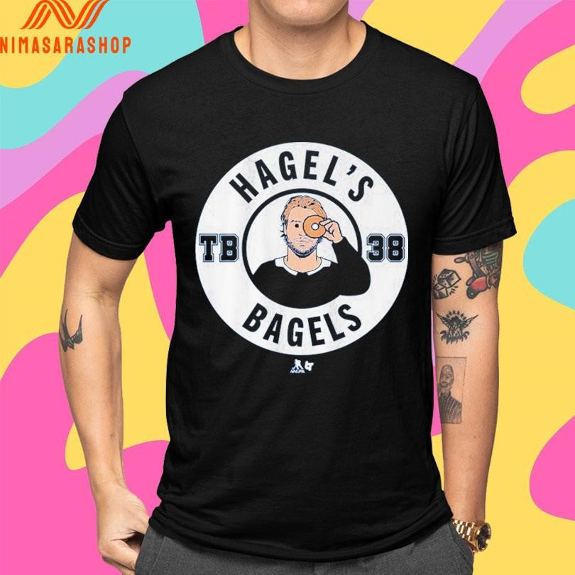 Tampa Bay Lightning Brandon Hagel Hagel’s Bagels Tb 38 Logo Shirts