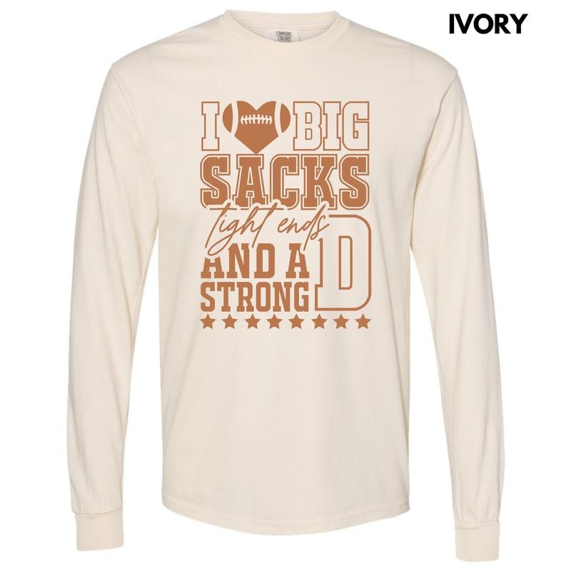 Tan Big Sacks Long Sleeve Comfort Colors 'NLB' Shirt Hoodie Sweatshirt