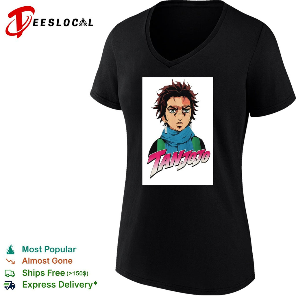 Tan jojo anime manga mashup character graphic portrait shirt