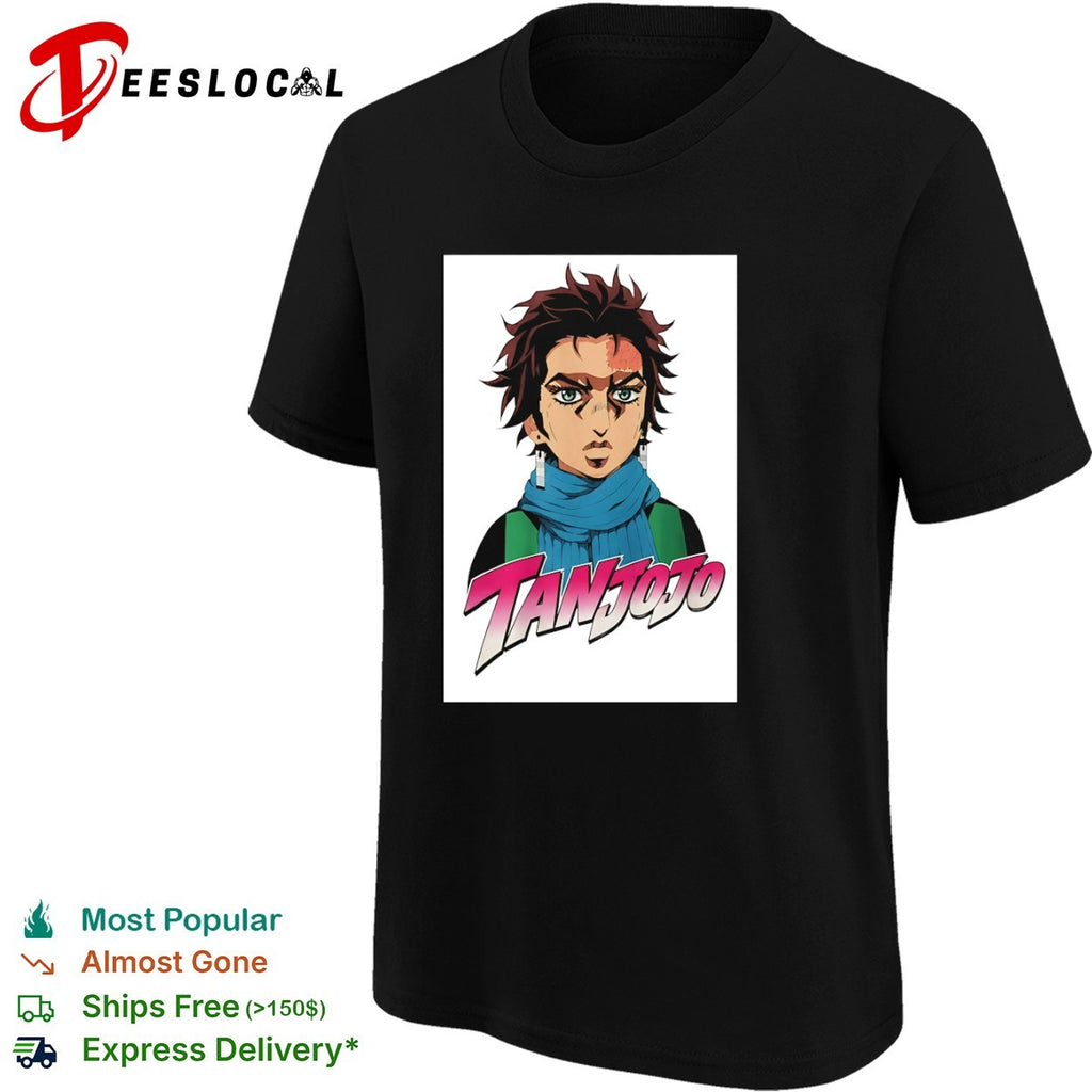 Tan jojo anime manga mashup character graphic portrait shirt