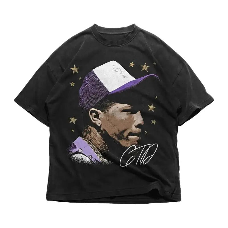 Tank Davis Shirt, Boxing Vintage Rap Graphic Tee Unisex Cotton Long Sleeve Menswear Top Hoodie Sweatshirt | PrintMintTees.com
