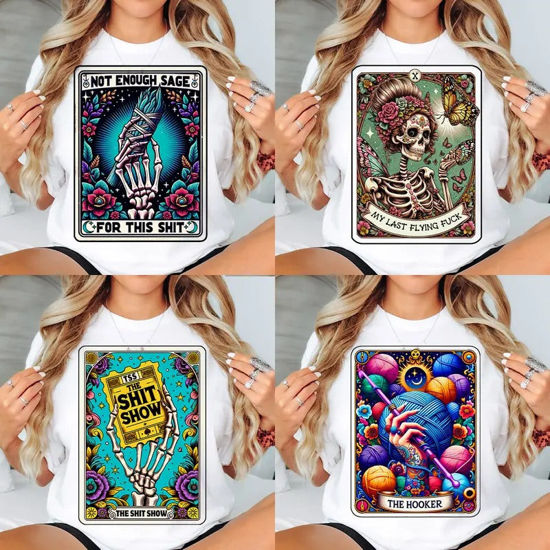 Tarot Card Funny Print Is Sublimation Funny Womenswear Casual Fit T-Shirts, Hoodie, Sweatshirt