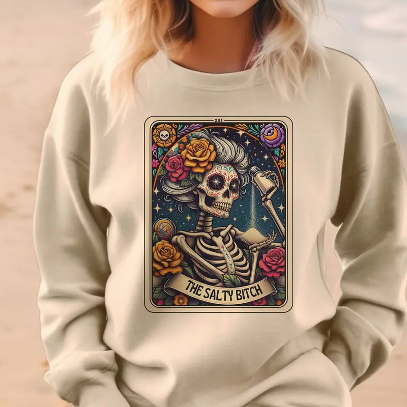 Tarot Teacher Tarot Salty Runner Skeleton Anti Social Butterly Skeleton Tarot Rocker Drinker Tarot Mom Nurse Tarot Shirt Hoodie Sweatshirt