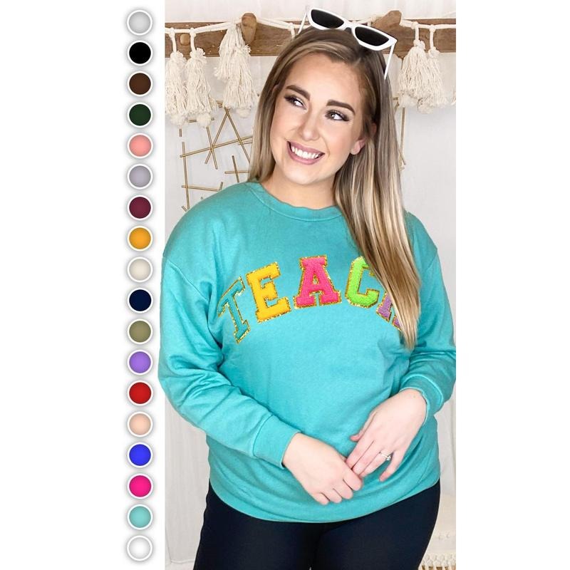 Teach Ideal Chenille Sweatshirt Shirt Hoodie | PrintMintTees.com