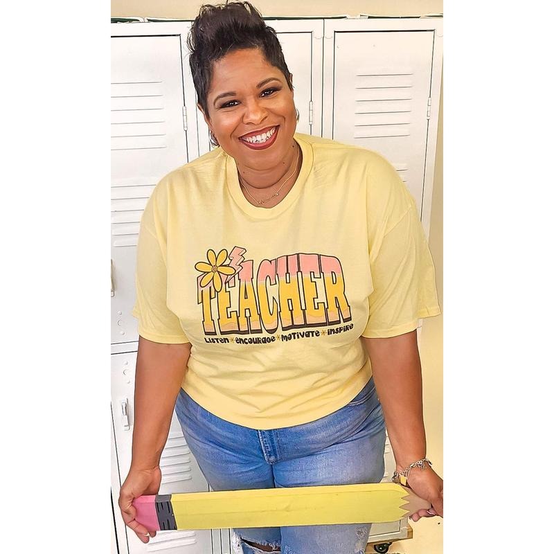 Teach Listen Encourage Yellow Haze Graphic Shirt Hoodie Sweatshirt | PrintMintTees.com