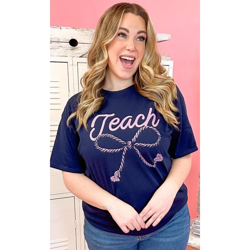 Teach Rope Bow Shirt Hoodie Sweatshirt | PrintMintTees.com