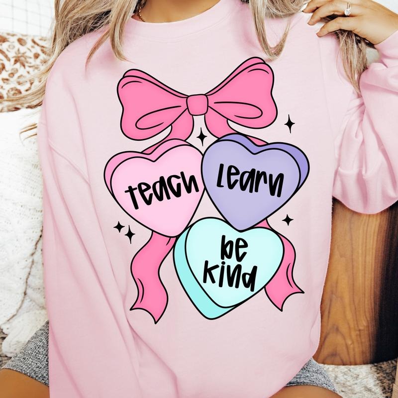 Teacher Conversation Hearts - DTF Transfer - THIS IS NOT A SHIRT Hoodie Sweatshirt | PrintMintTees.com