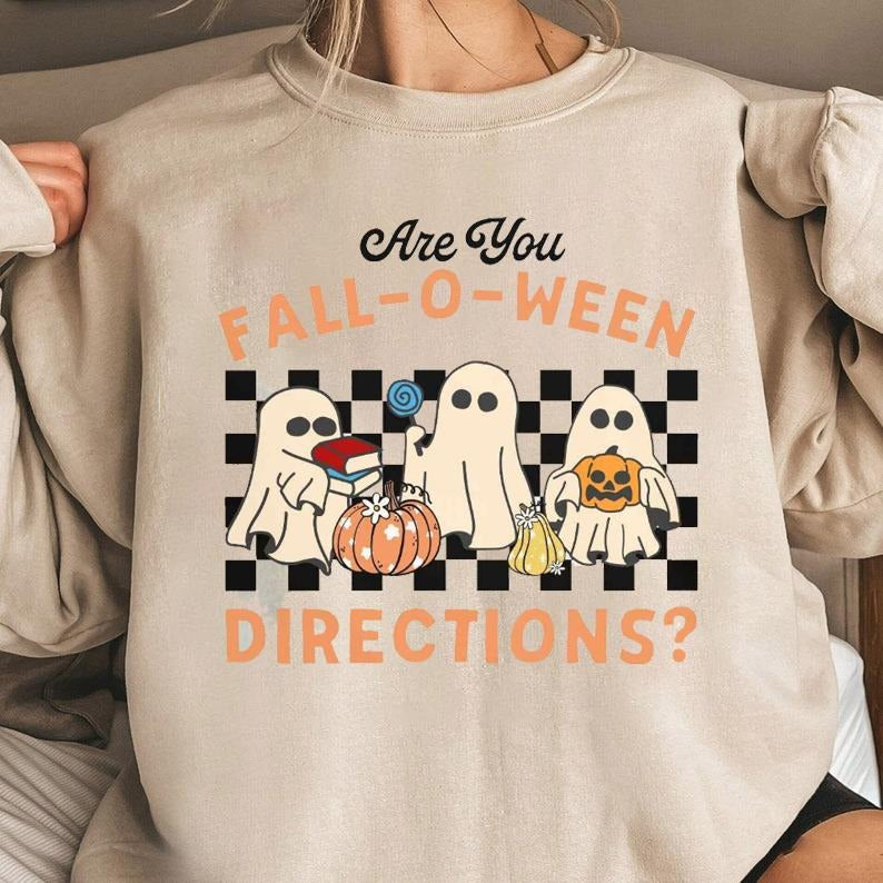 Teacher Halloween Sweatshirt and T-Shirt, Funny Spooky Teacher Shirt, Trick or Treat Ghost Teacher Top, Halloween Teacher...
