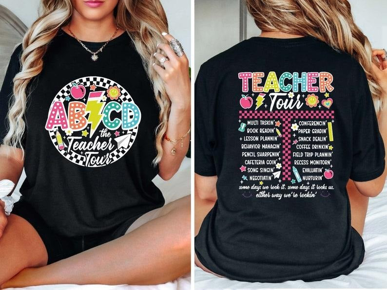 Teacher Shirt, ABCD Teacher Tour Shirt, Back To School t-Shirt, End of Year Shirt, Teacher Gift, Kindergarten Teacher...