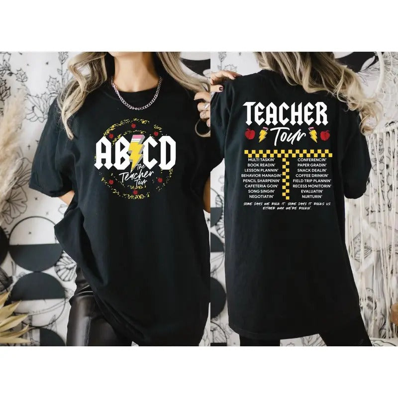 Teacher Tour   Shirt, Gift For Teacher, ABCD Teacher Tour Shirt, Teacher Gift, Back To School Shirt Hoodie Sweatshirt