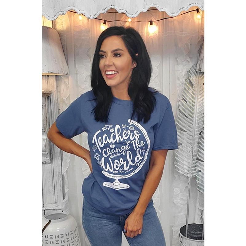Teachers Change the World T-Shirt Hoodie Sweatshirt | PrintMintTees.com