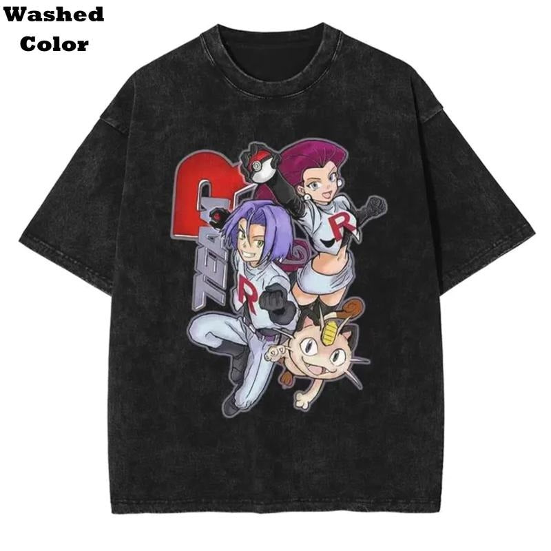 Team Rockett Vintage Graphic Tees, Unisex Anime Manga Shirt Top Gifts Men Women Streetwear Hoodie, Sweatshirt