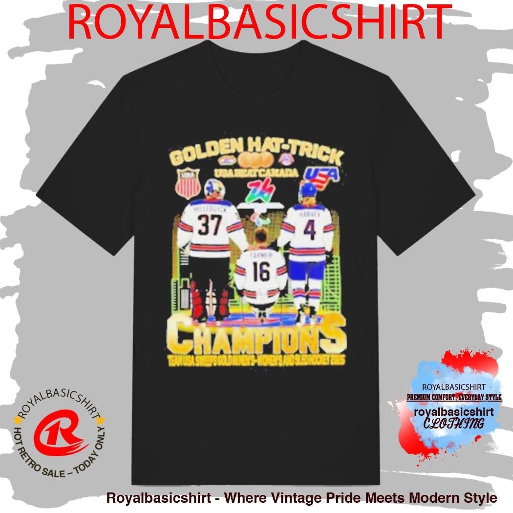 Team USA Hockey Golden Hat Trick Champions 2026 Men’s Women’s and Sled Shirt