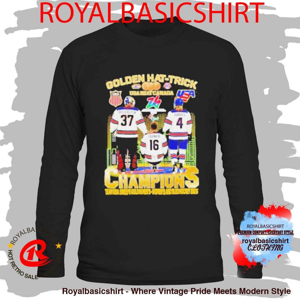 Team USA Hockey Golden Hat Trick Champions 2026 Men’s Women’s and Sled Shirt
