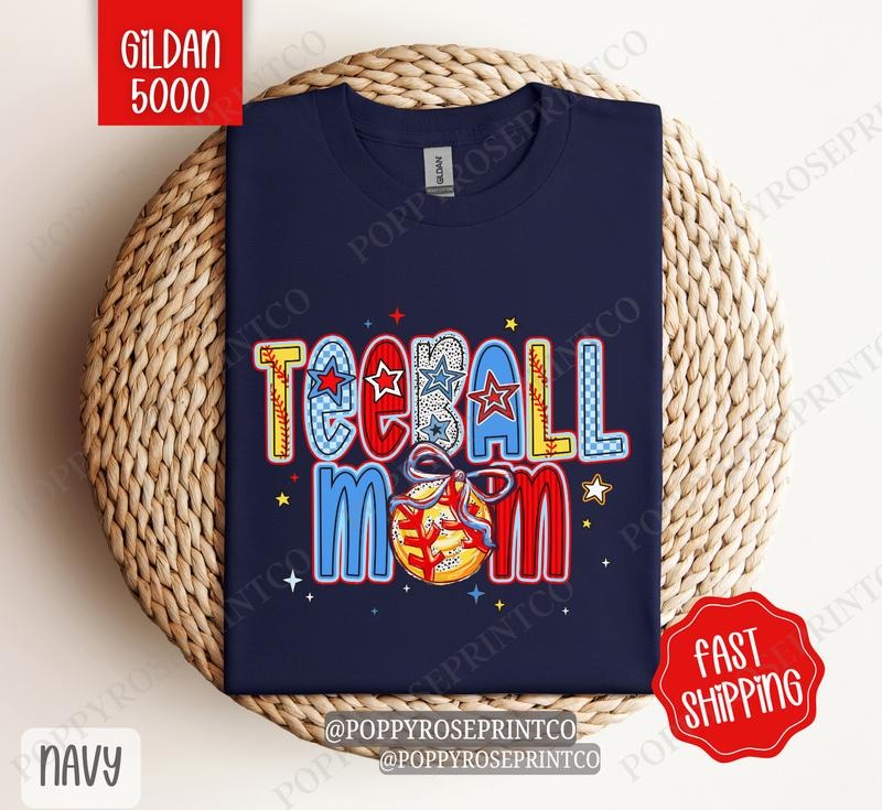 Tee-ball Mom Gildan Tshirt, Tee-ball Mom Tee, Tee-ball Women's Tshirt Hoodie, Sweatshirt | PrintMintTees.com