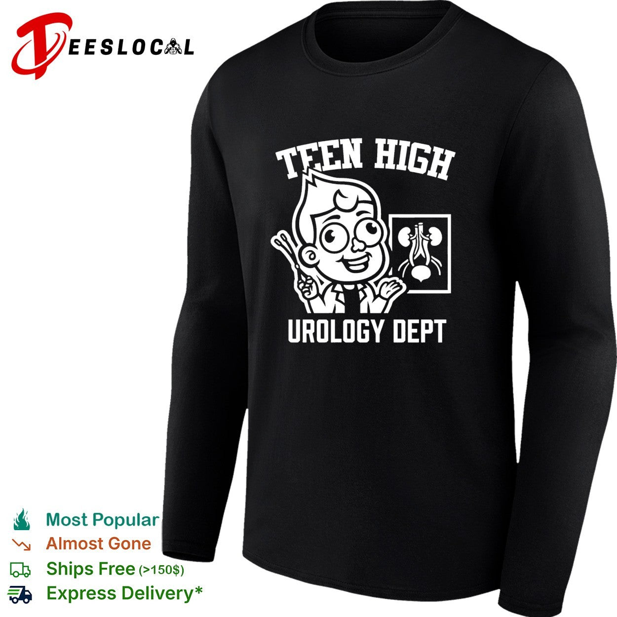 Teen High urology dept cartoon doctor shirt