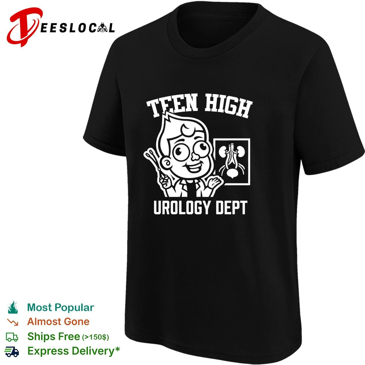 Teen High urology dept cartoon doctor shirt