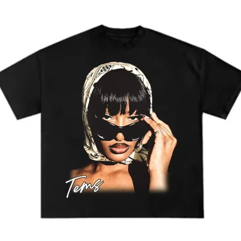 Tems Shirt, Tems Tour Hip Hop Rap Tee T Shirt Classic Cotton Hoodie, Sweatshirt | PrintMintTees.com