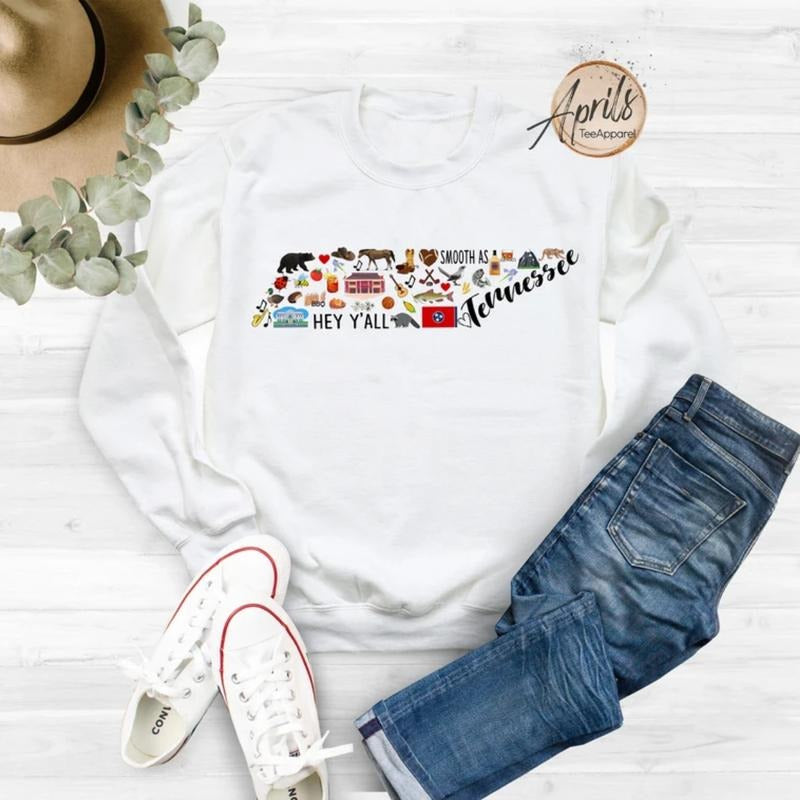 Tennessee Sweatshirt, Tennessee Hoodie, State Sweatshirt, Gift For Women Shirt | PrintMintTees.com