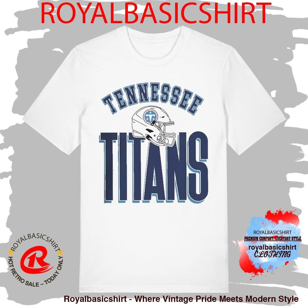Tennessee Titans Merch New Logo Helmet Gameday Couture Fierce Focus Relaxed Fit T-Shirt