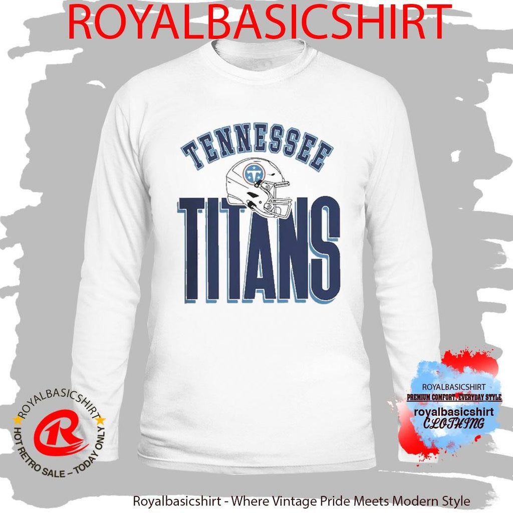 Tennessee Titans Merch New Logo Helmet Gameday Couture Fierce Focus Relaxed Fit T-Shirt