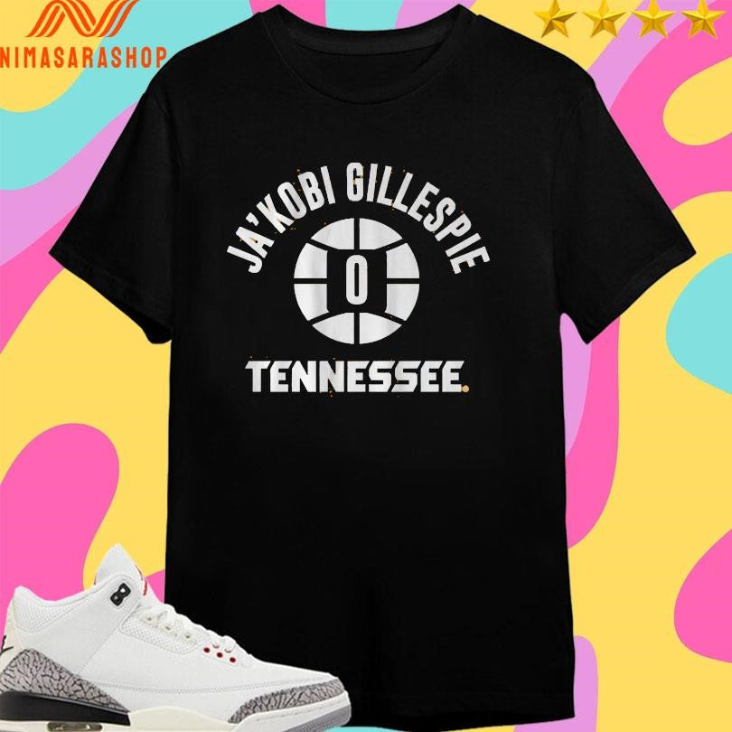 Tennessee Volunteers Basketball Ja’kobi Gillespie Name Number Ball Shirts