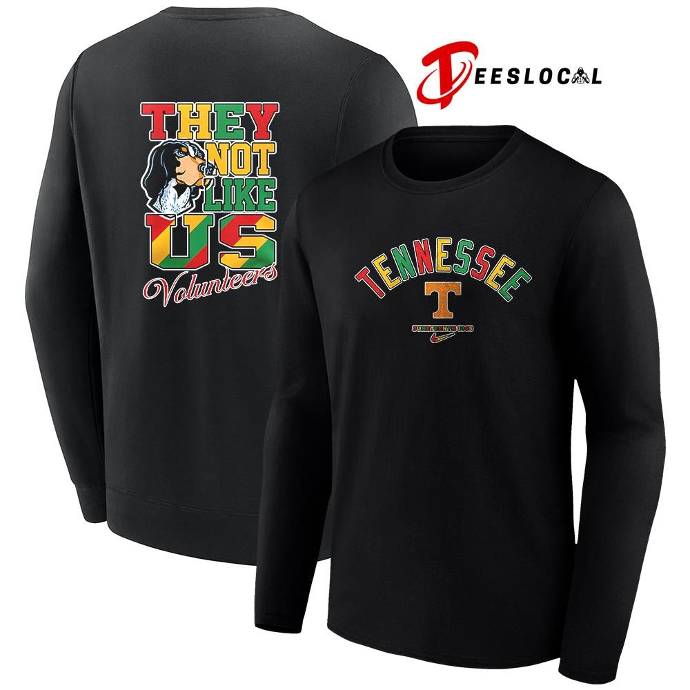 Tennessee Volunteers x Juneteenth they not like us shirt