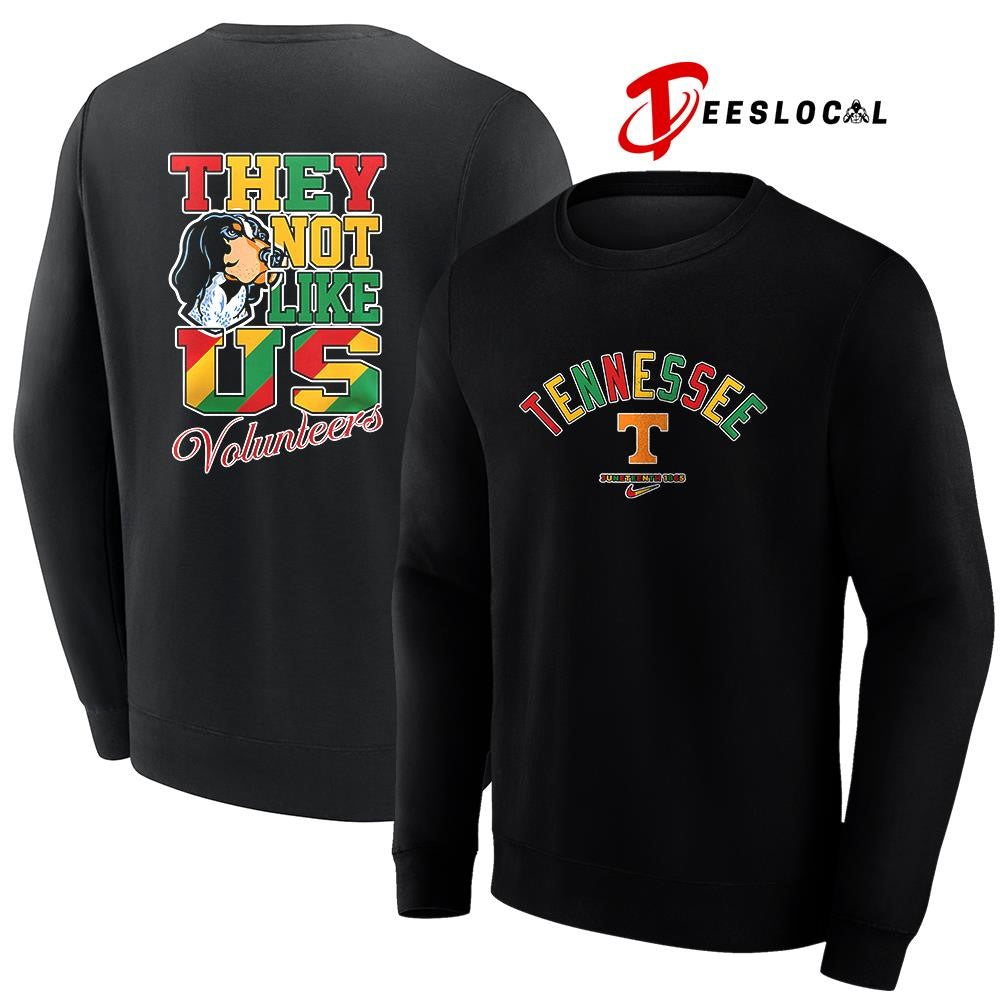 Tennessee Volunteers x Juneteenth they not like us shirt
