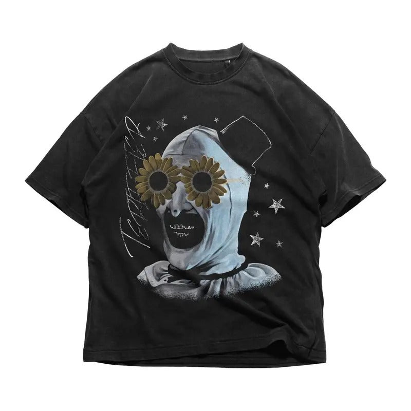Terrifer Scary Clown Movie Halloween Shirt, Halloween Sweatshirt Tee, Halloween Cotton Long Sleeve Menswear Top Hoodie