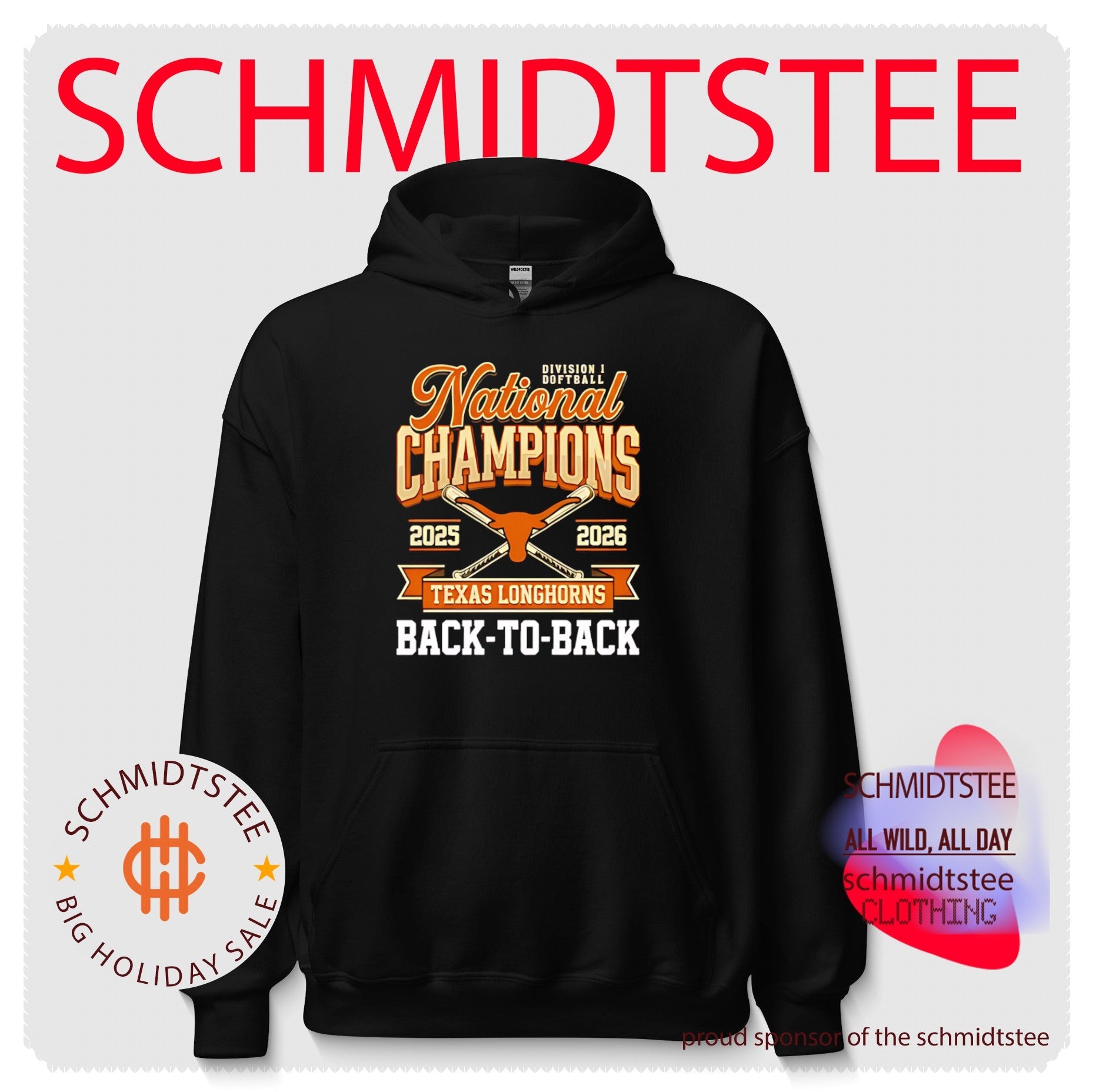 Texas Longhorns Softball 2025-2026 Back-to-Back Champions T-Shirt