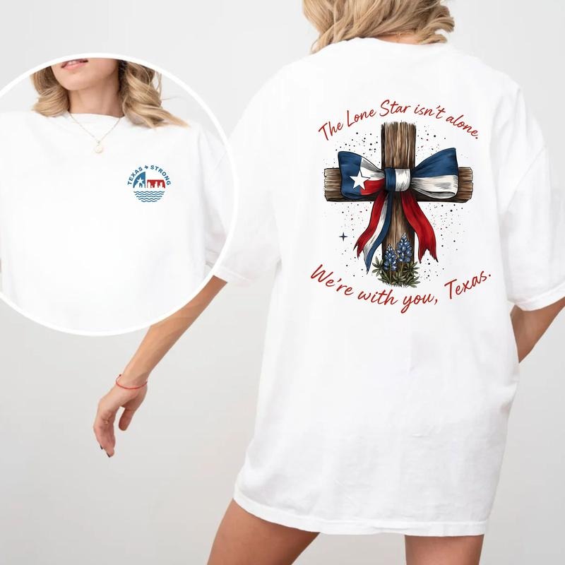 Texas Strong Shirt, Camp Mystic Flood Support Hoodie, The Lone Star isn't alone 2025 Texas Strong Sweatshirt, Unisex...