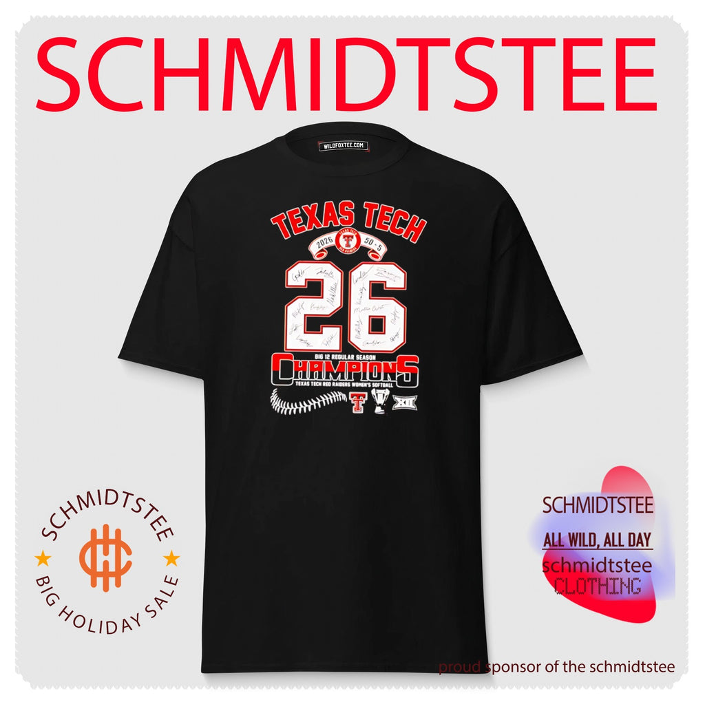 Texas Tech Red Raiders 2026 Big 12 Regular Season Champions Softball Shirt