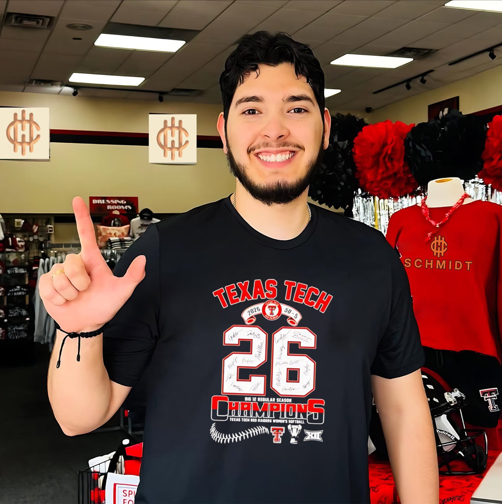 Texas Tech Red Raiders 2026 Big 12 Regular Season Champions Softball Shirt