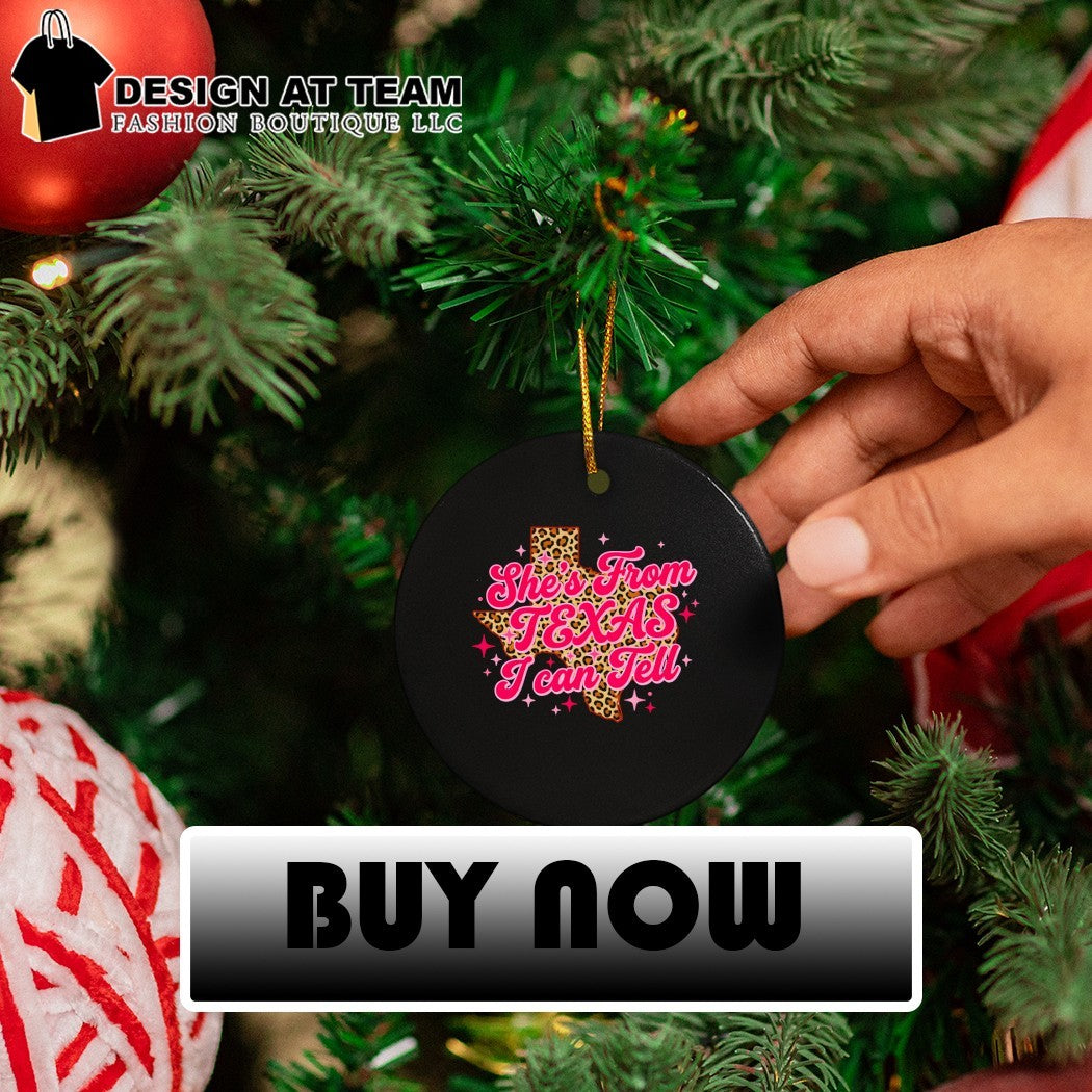Texas leopard state map shirt with pink she’s from Texas I can tell text shirt