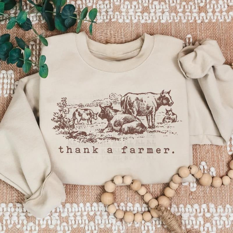 Thank Farmer Western Western Outfits Western Tops T-Shirts, Hoodie, Sweatshirt