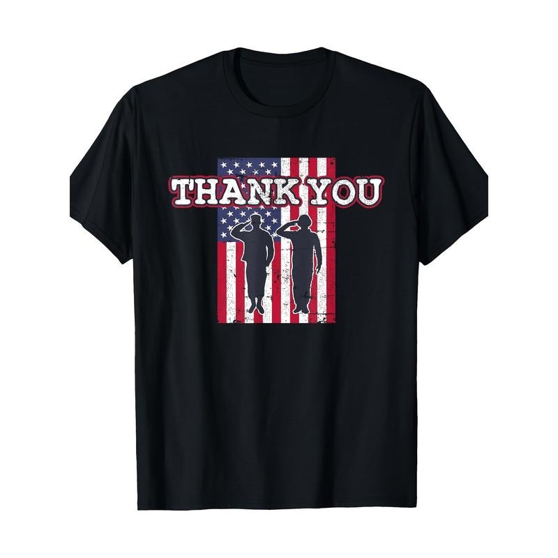Thank You US Veterans Day Memorial Day for Men and Women T-shirt-100% cotton T-shirt 180gT-shirt style 02 Hoodie Sweatshirt