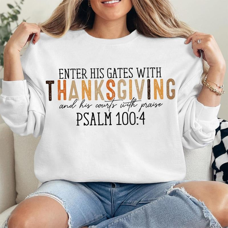 Thankful Christian, Hello Thanksgiving Graphic Sweatshirt Casual Fleece Sweatshirt Tops Trendy For Women For Men Shirt Hoodie