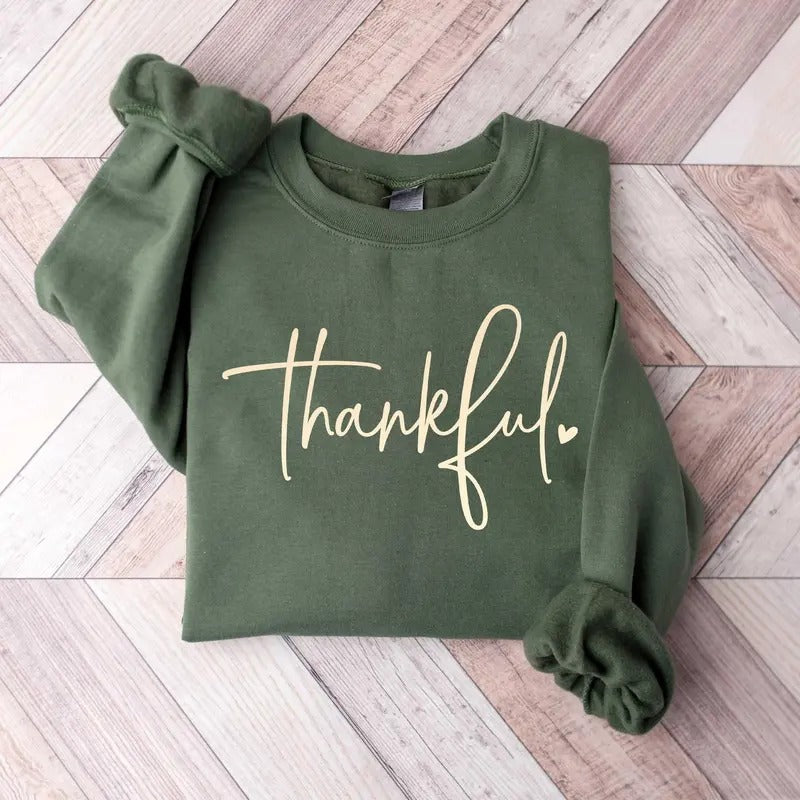 Thankful Sweatshirt, Thankful Shirt, Thankful Lover Sweater, Hello Thanksgiving Sweatshirt, Women Thankful Sweatshirt,...