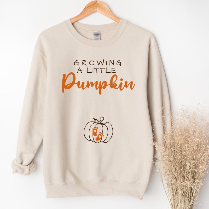 Thanksgiving Fall Pregnancy Announcement Sweatshirt, Funny Pregnancy Reveal Shirt, Pumpkin Season Sweatshirt, Mom To Be...