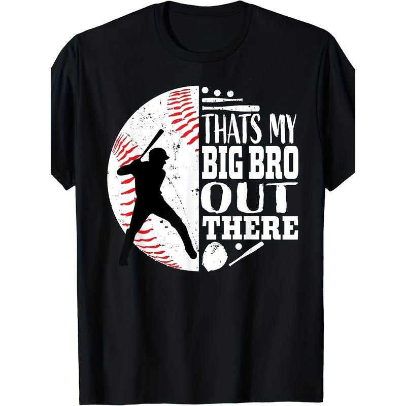 That's My Brother Out There Baseball Big Broling Sibling Graphic T-Shirt Made in USA Hoodie Sweatshirt | PrintMintTees.com