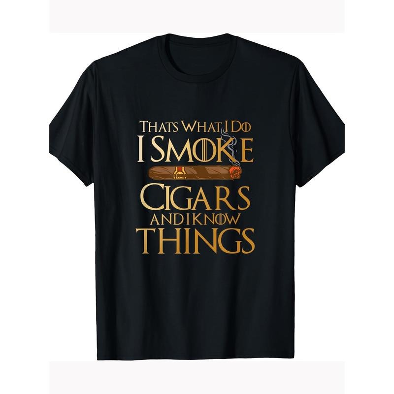 That's What I Do I Smoke Cigars And I Know Things Smoker  100% CottonT-Shirt Hoodie Sweatshirt | PrintMintTees.com