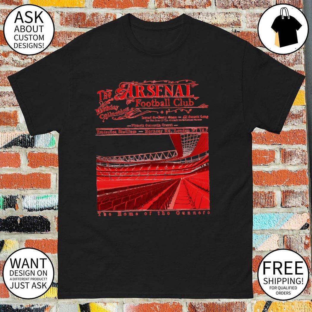 The Arsenal FC Matchday Collective Emirates Stadium Hornsey the home of the Gunner shirt