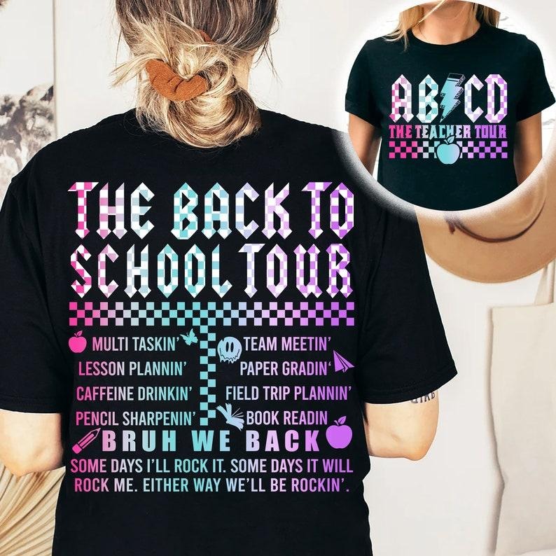 The Back To School Tour ABCD Shirt for Teacher, First Day Of School Shirt, Teacher Team Matching Tees, Teacher Gift, ABCD...