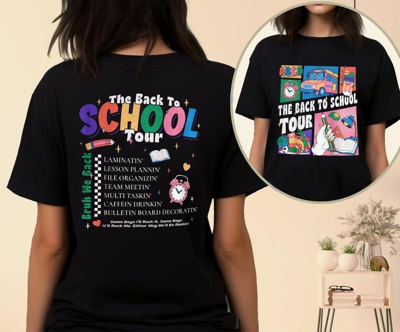 The Back To School Tour Shirt, Abcd Teacher Tour Shirt, First Day Of School Tee Hoodie Sweatshirt | PrintMintTees.com