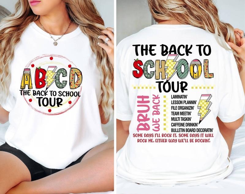 The Back To School Tour Shirtabcd Teacher Shirtteacher Gift Back To Schoolfirst Day Of School Teacher Shirtteacher Team...